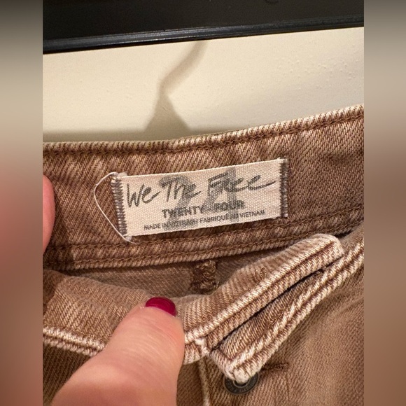 We The Free Free People Osaka Mid Rise Barrel Leg Cropped Loose Fit size 24 - Picture 8 of 8